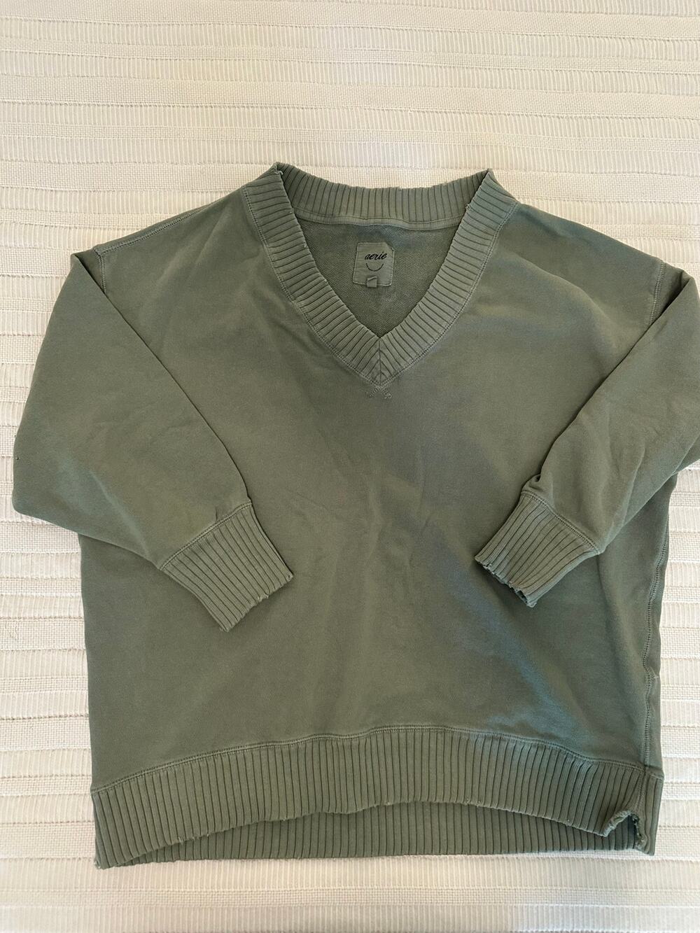 Aerie S V-Neck Sweatshirt